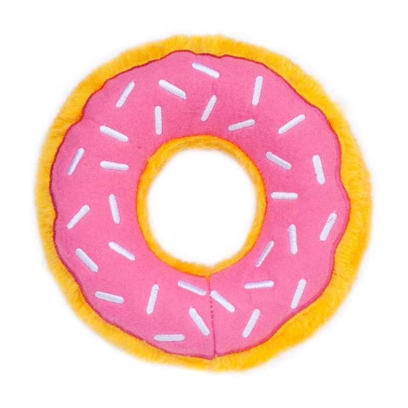 ZippyPaws Donutz Dog Toy Strawberry MD