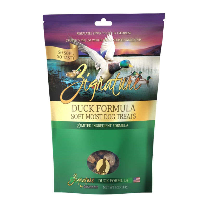 Zignature Duck Soft Moist Treats For Dog 4 oz