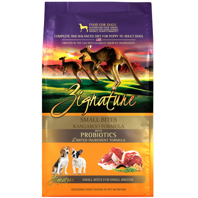 Zignature Kangaroo Formula Small Bites Dry Dog Food 12.5 lb