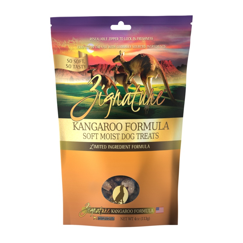 Zignature Kangaroo Soft Moist Treats For Dog 4 oz