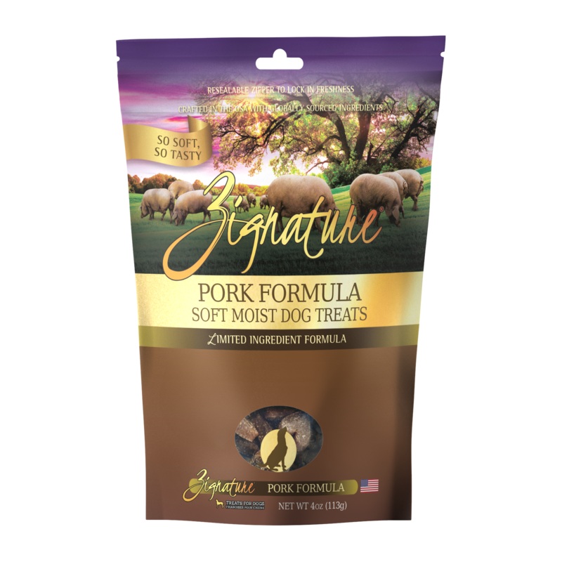 Zignature Pork Soft Moist Treats For Dog 4 oz