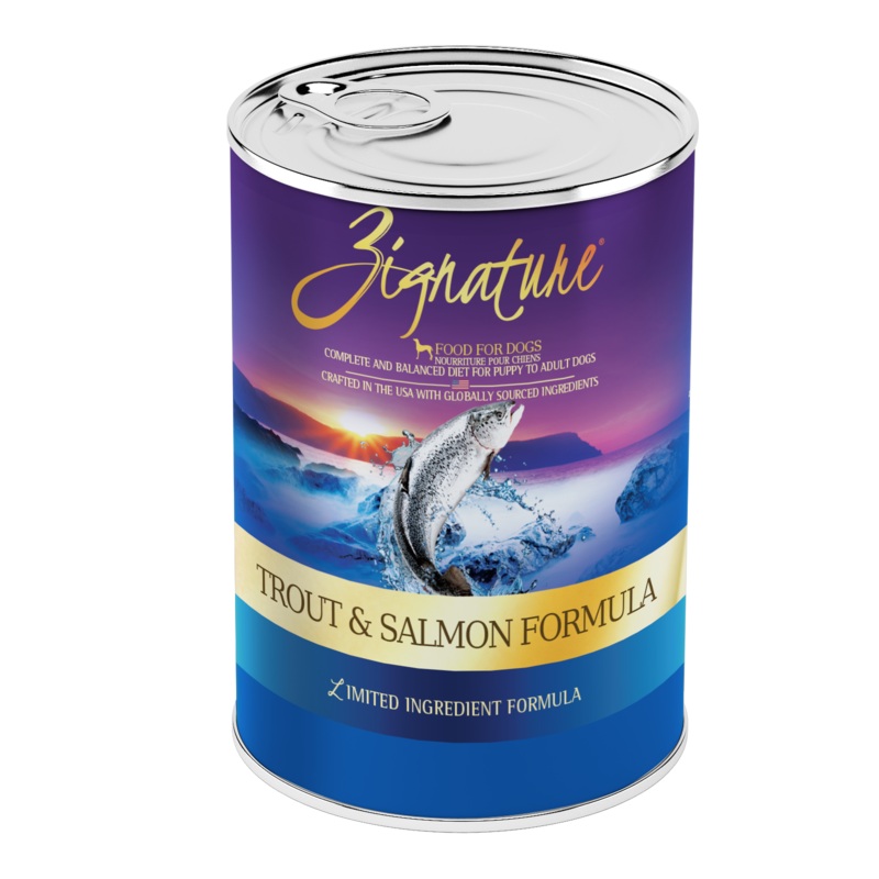 Zignature Trout & Salmon Formula Dog Food 12/13 oz