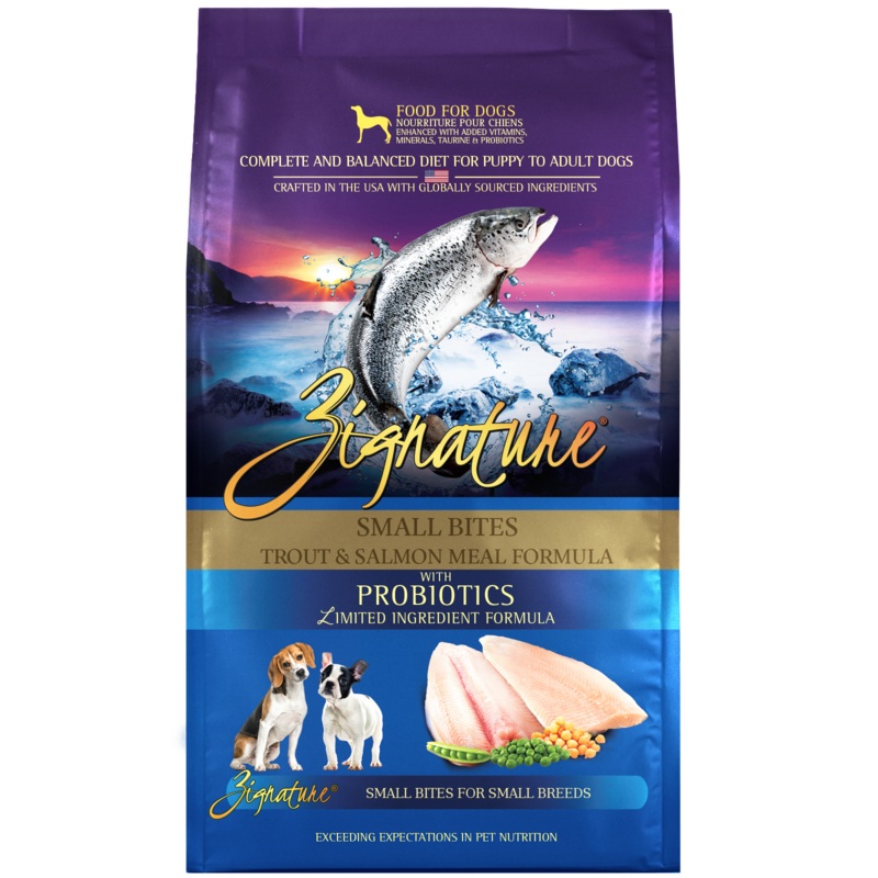Zignature Trout & Salmon Meal Formula Small Bites Dry Dog Food 12.5 lb