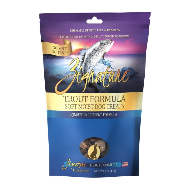 Zignature Trout Soft Moist Treats For Dog 4 oz