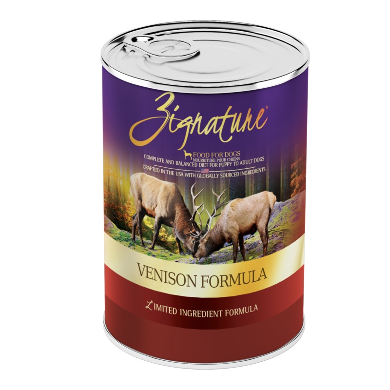 Zignature Venison Formula Dog Food 12/13 oz