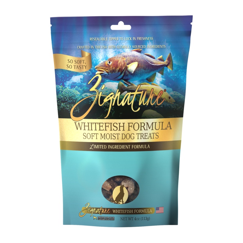 Zignature Whitefish Soft Moist Treats Dog 4 oz
