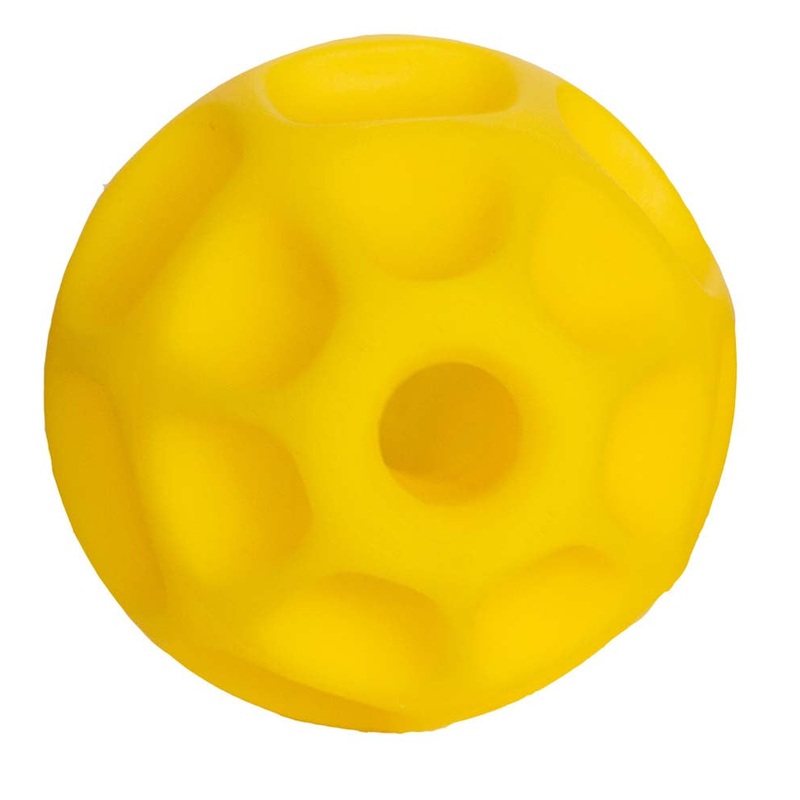 Starmark Treat Dispensing Tetraflex Dog Toy Yellow LG