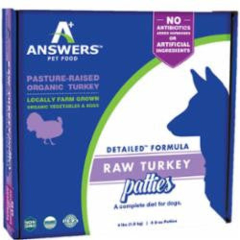Answers Dog Frozen Turkey 8oz Patties SD-5 {L-x}