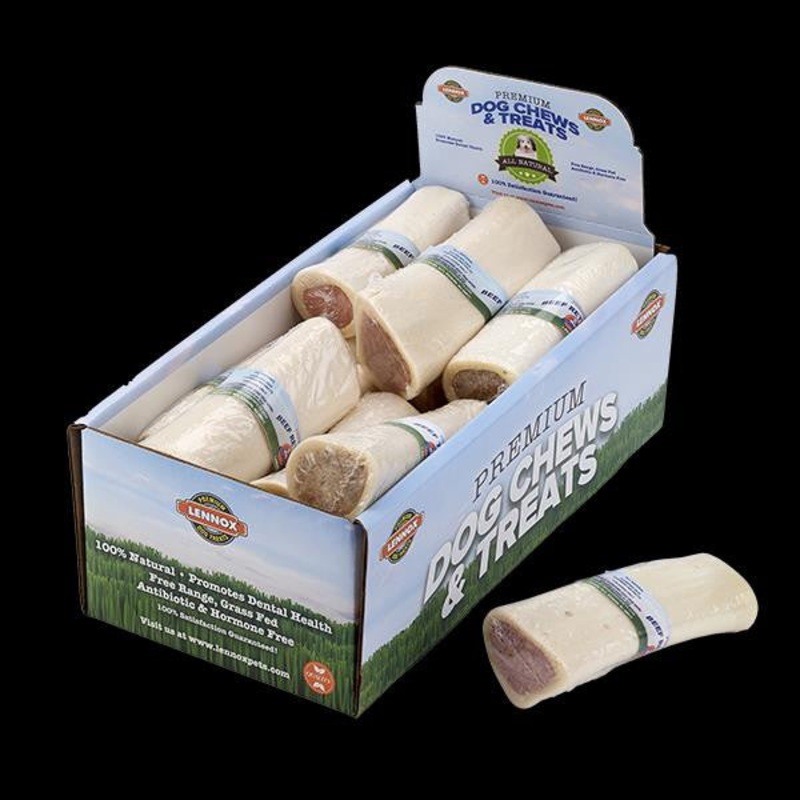 White Beef Bone Medium 3-4" Peanut Butter Filled 25 count