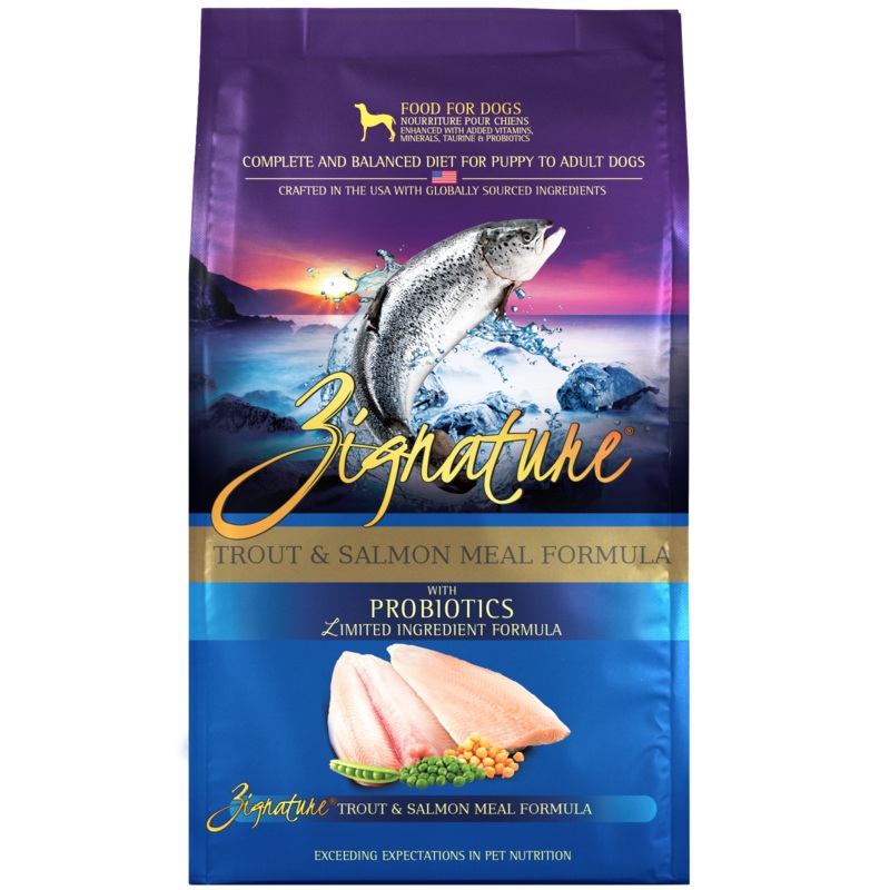 Zignature Trout & Salmon Meal Formula Dog Food 4 lb