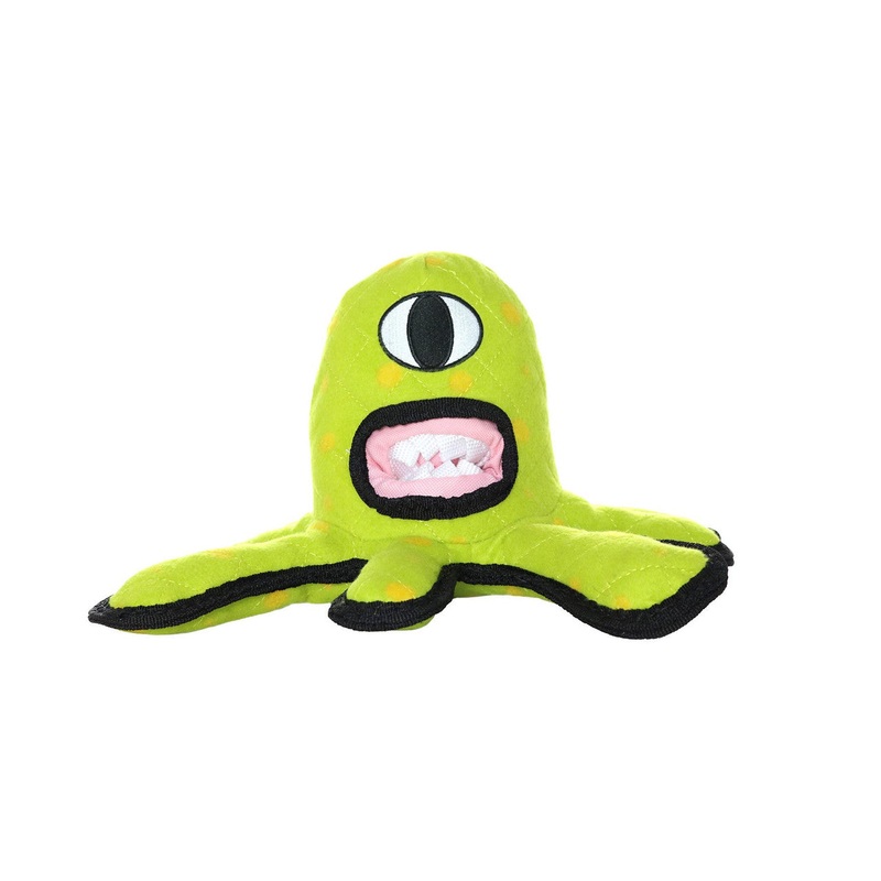 Tuffy Alien Durable Dog Toy Green 12in