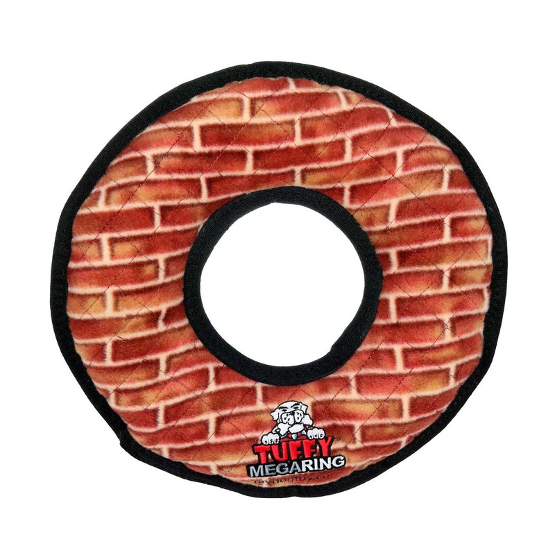 Tuffy Mega Ring Durable Dog Toy Red 13in