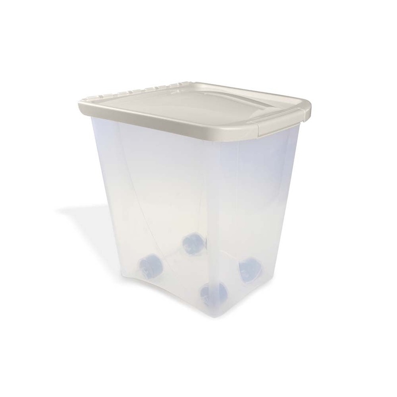 Van Ness Plastics Pet Food Container/Dispenser White|Clear 25lb
