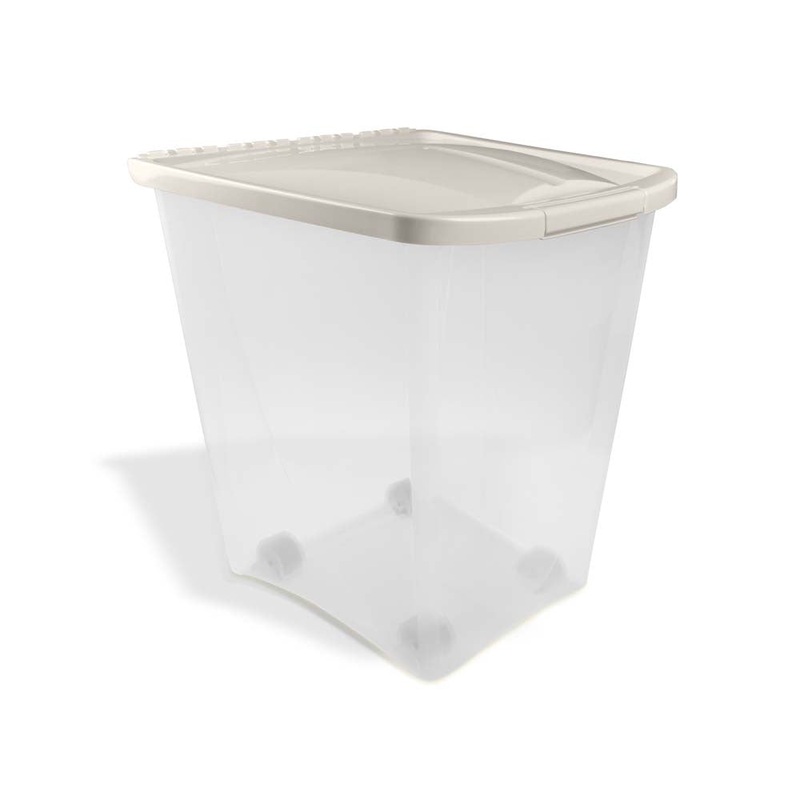 Van Ness Plastics Pet Food Container/Dispenser White|Clear 50lb