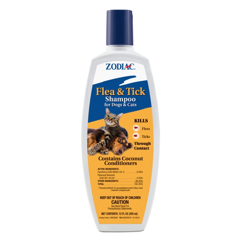 Zodiac Flea and Tick Shampoo for Dogs and Cats 12 ounces