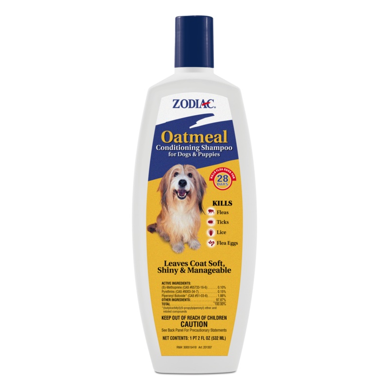 Zodiac Oatmeal Conditioning Shampoo for Dogs & Puppies 18 ounces