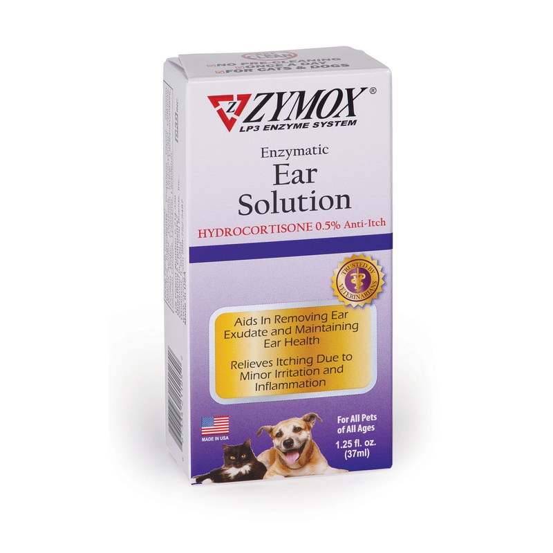 Zymox Ear Solution with .5% hydrocortisone 1.25oz bottle 1.25 fl. oz