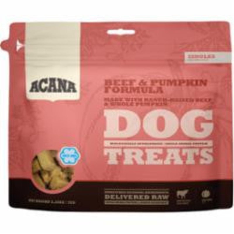 Acana Singles GrainFree Beef and Pumpkin Dog Treats 3.25oz{L+x}
