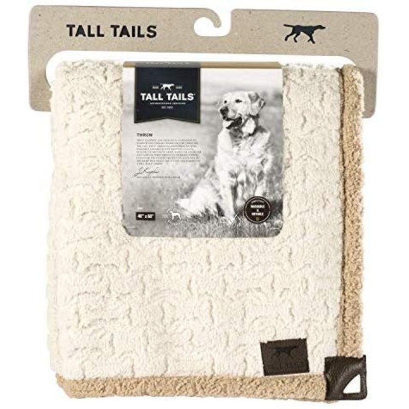 Tall Tails Dog Micro Sherpa Bone Cream Throw 40x60 {L-x}