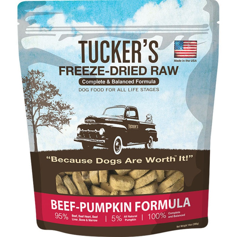 TUCKER'S DOG FREEZE-DRIED BEEF & PUMPKIN 14OZ
