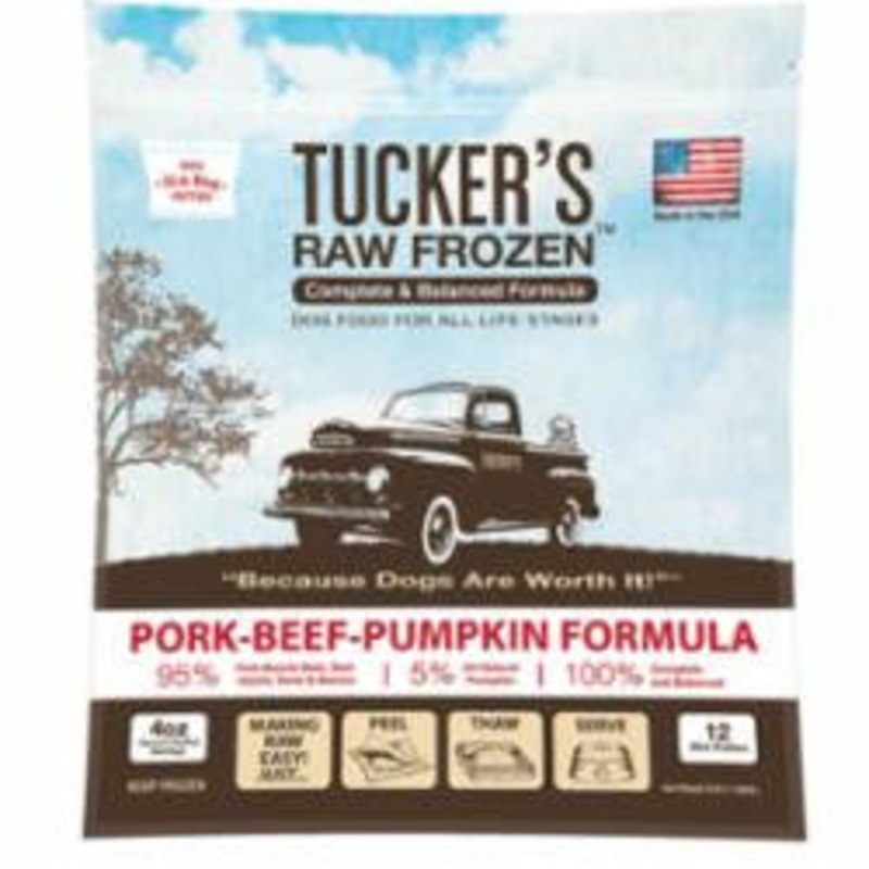 Tuckers Dog Frozen Complete Balanced Pork Beef 3lb SD-5