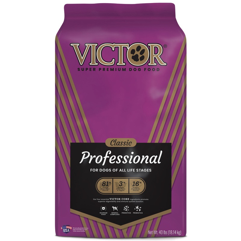 Victor Super Premium Dog Food Classic Professional Dry Dog Food Beef 40lb