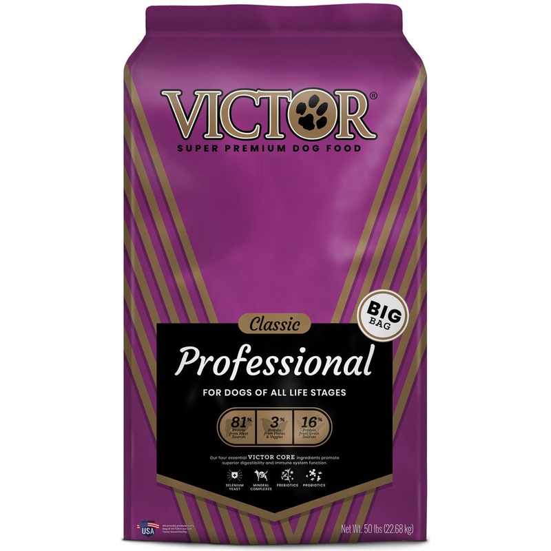 Victor Super Premium Dog Food Classic Professional Dry Dog Food Beef 50lb