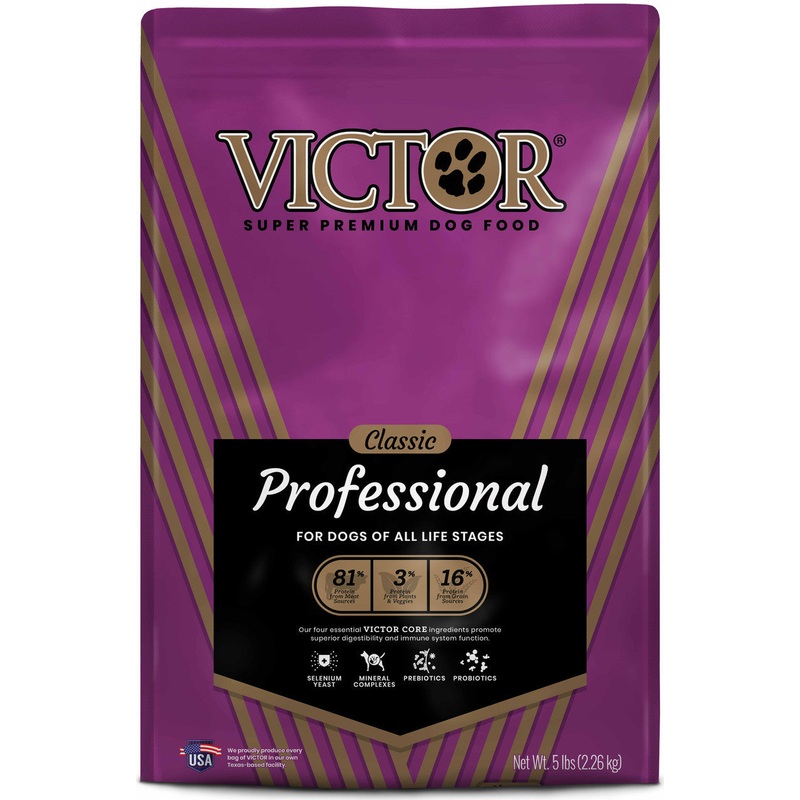 Victor Super Premium Dog Food Classic Professional Dry Dog Food Beef 5lb