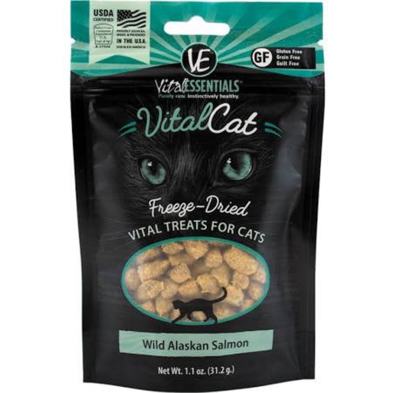 Vital Essentials Freeze-Dried Salmon Bites Cat Treats 1.1OZ