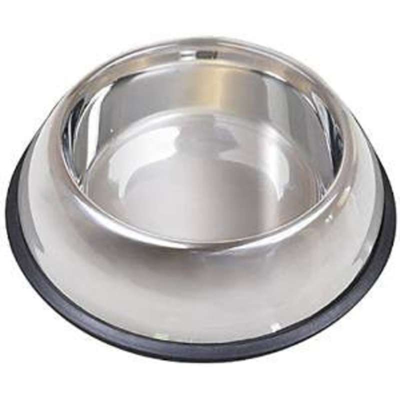 Van Ness Stainless Steel Non Tip Dish W/Rubber Ring 64 oz. {L+1} 794034