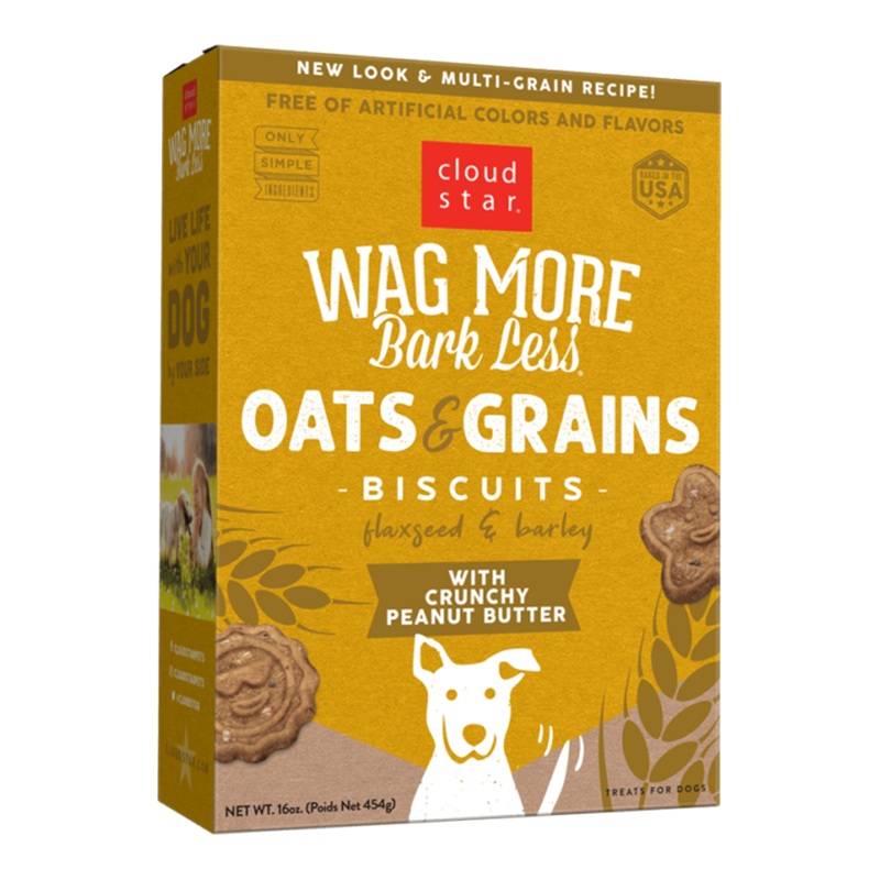 Wag More Bark Less Original Oven Baked Treats with Crunchy Peanut Butter 16Z {L+1x} 938081