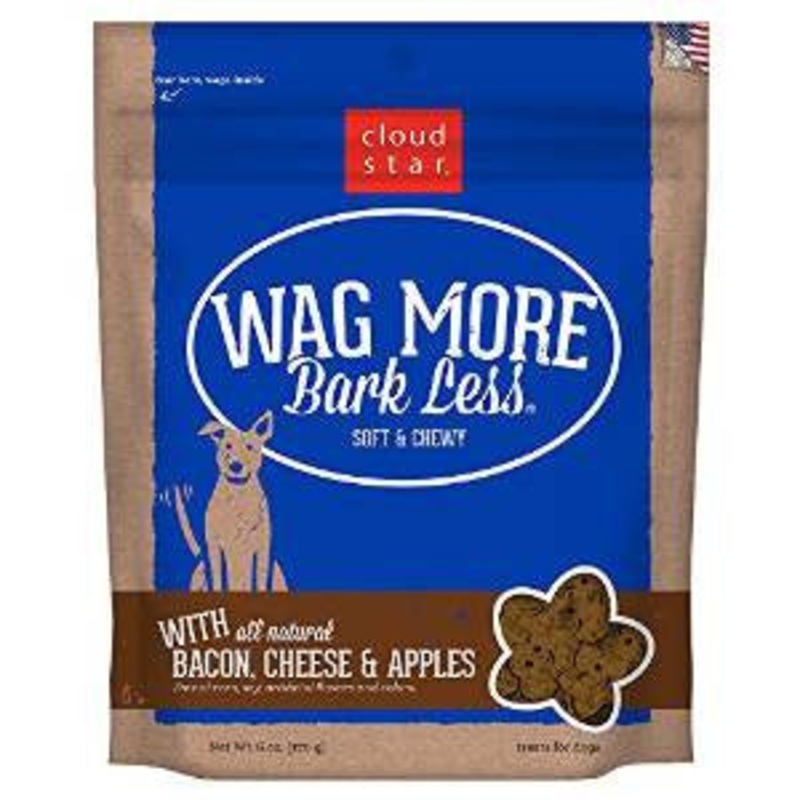 Wag More Bark Less Original Soft & Chewy Treats with Bacon, Cheese & Apples 6Z {L+1x} 938106