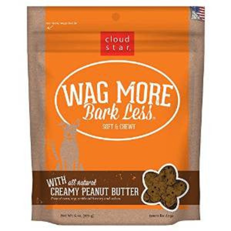 Wag More Bark Less Original Soft & Chewy Treats with Creamy Peanut Butter 6Z {L+1x} 938109