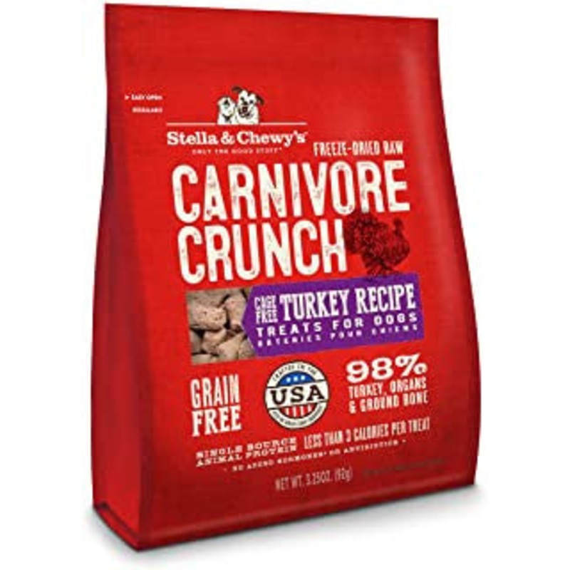 Stella & Chewy's 3.25 oz. Carnivore Crunch For Dogs - Turkey {L+1x} 860115