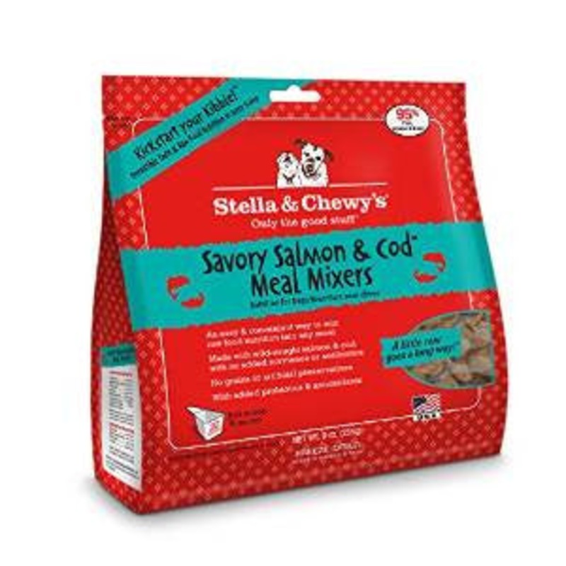 Stella & Chewy's Freeze Dried Savory Salmon/Cod Meal Mixer Dog 8z {L+1x} 860278