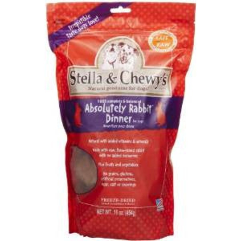 Stella & Chewy's Freeze Dried Absolutely Rabbit Dinner Dog 14z {L+1x} 860274