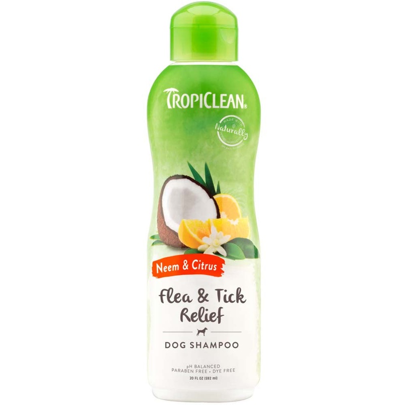 TropiClean Neem & Citrus Flea & Tick Relief Shampoo for Dogs 20 fl. oz