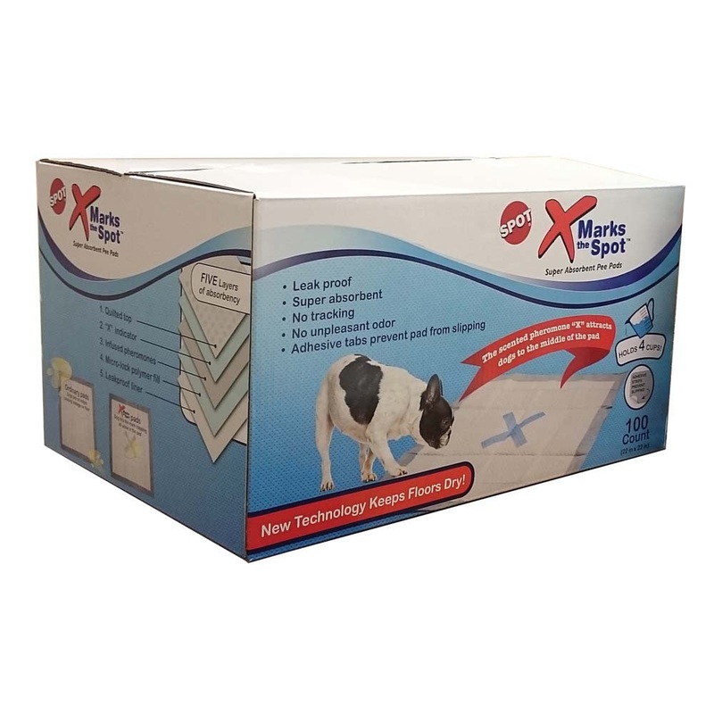 Spot X Marks The Spot Puppy Training Pads White 100 Pack 22 in x 22 in