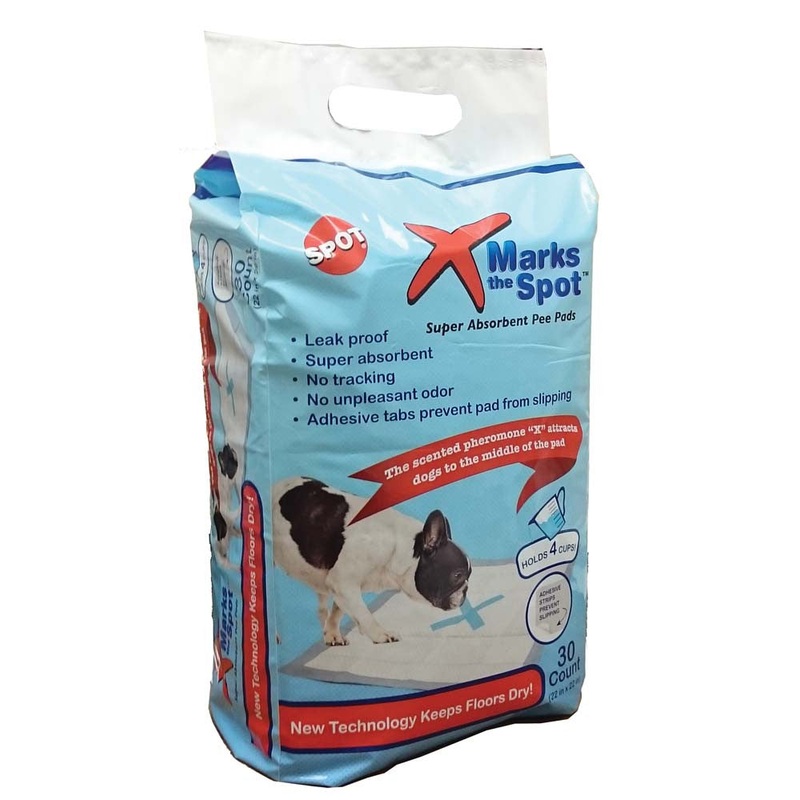 Spot X Marks The Spot Puppy Training Pads White 30 Pack 22 in x 22 in