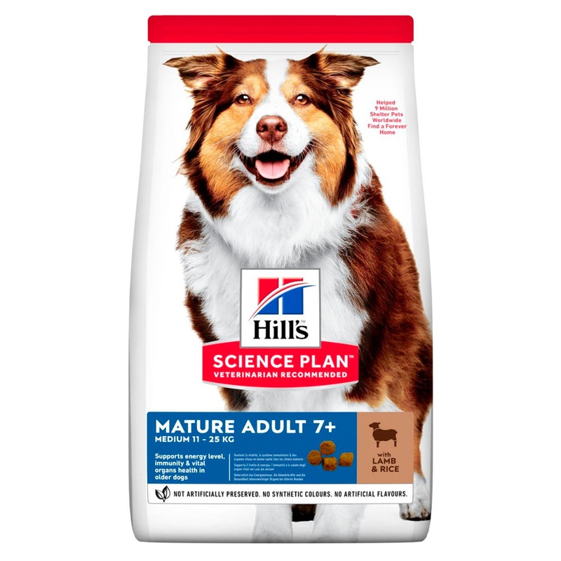 Hill's Mature Adult 7+ Medium Breed with Lamb & Rice