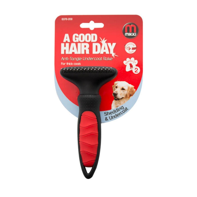 Mikki Anti Tangle Undercoat Rake for Thick Dog Coats