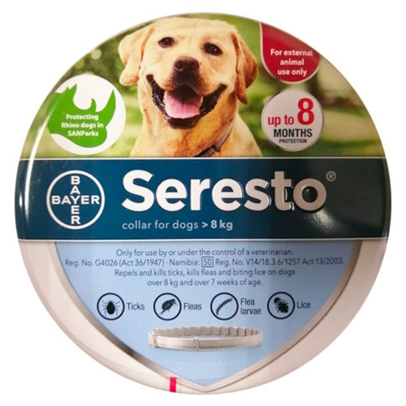 Seresto Collar for Large Dogs: 8kgs + RED