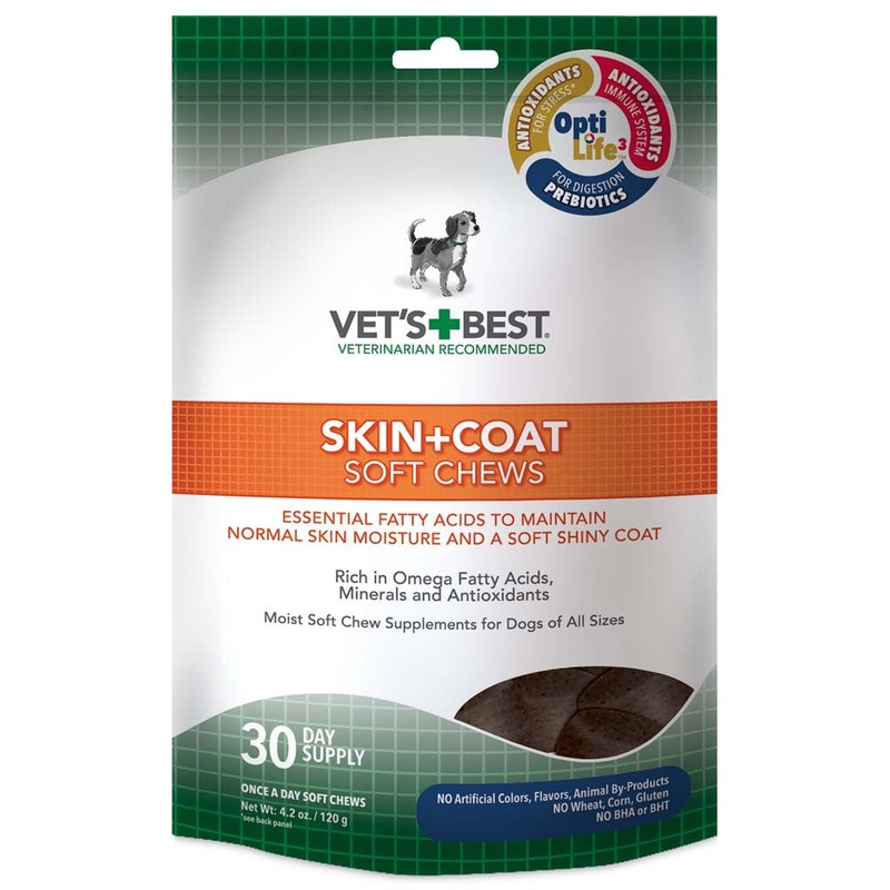 Vet's Best Skin & Coat Soft Chews 4.2 oz 30 Count