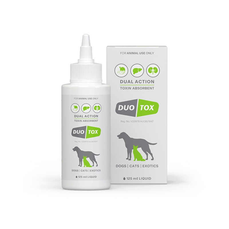 Duo Tox Dual Action Toxin Absorbent Liquid  for Dogs Cats and Exotics