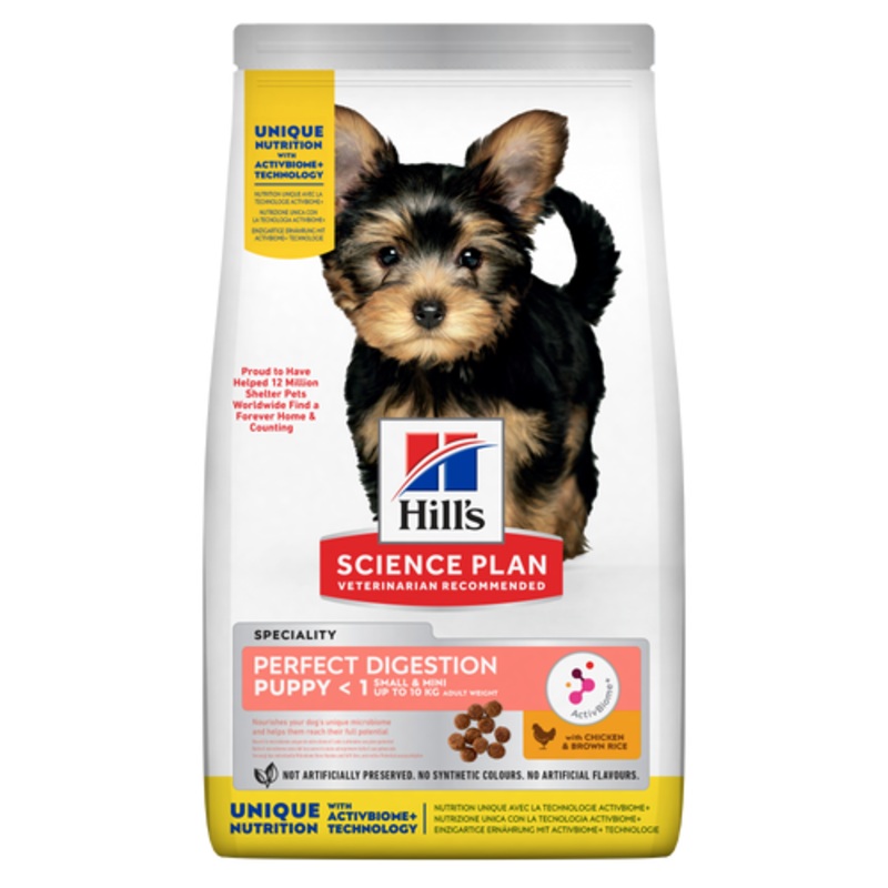 Hill's Perfect Digestion Small & Mini Puppy <1 with Chicken & Brown Rice