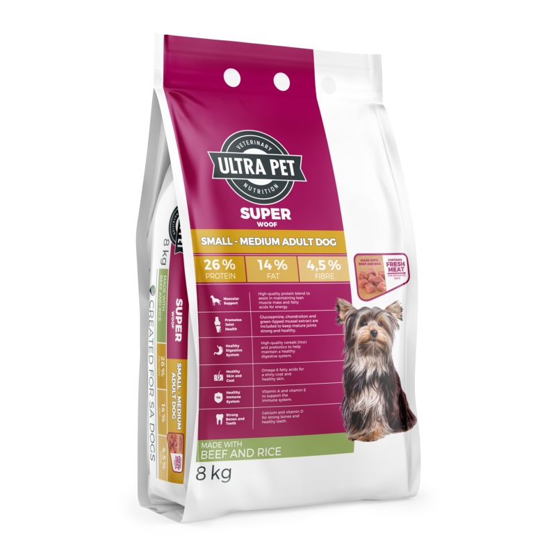 Ultra Pet Superwoof Small/Medium Adult Beef & Rice Dry Dog Food
