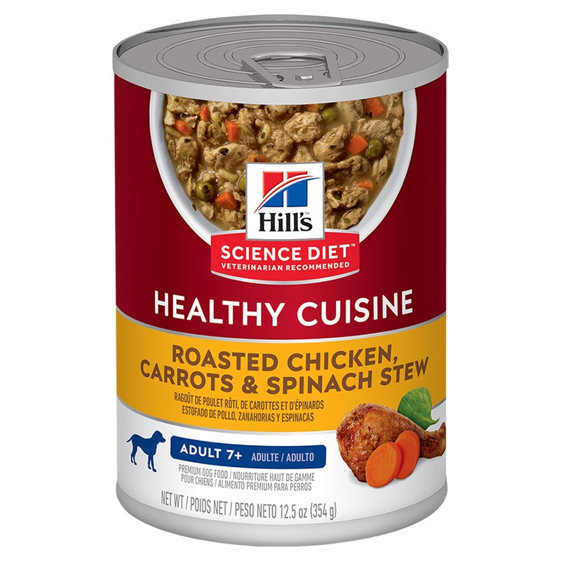 Hill's Mature Adult 7+ Healthy Cuisine Roasted Chicken, Carrots & Spinach Stew