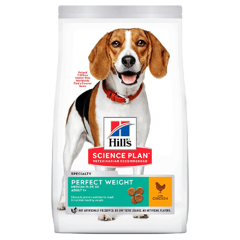 Hill's Adult 1+ Perfect Weight Medium Breed with Chicken