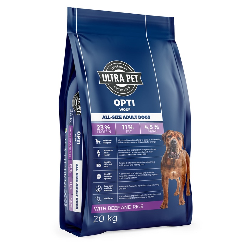 Ultra Pet Optiwoof Adult Beef & Rice Dry Dog Food