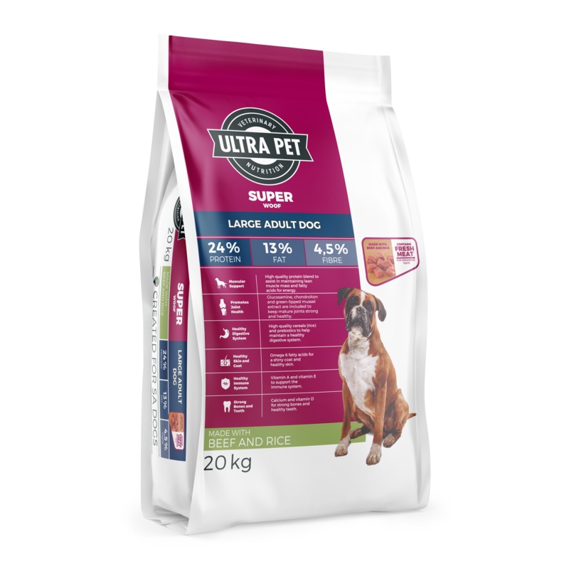 Ultra Pet Superwoof Large Adult Beef & Rice Dry Dog Food
